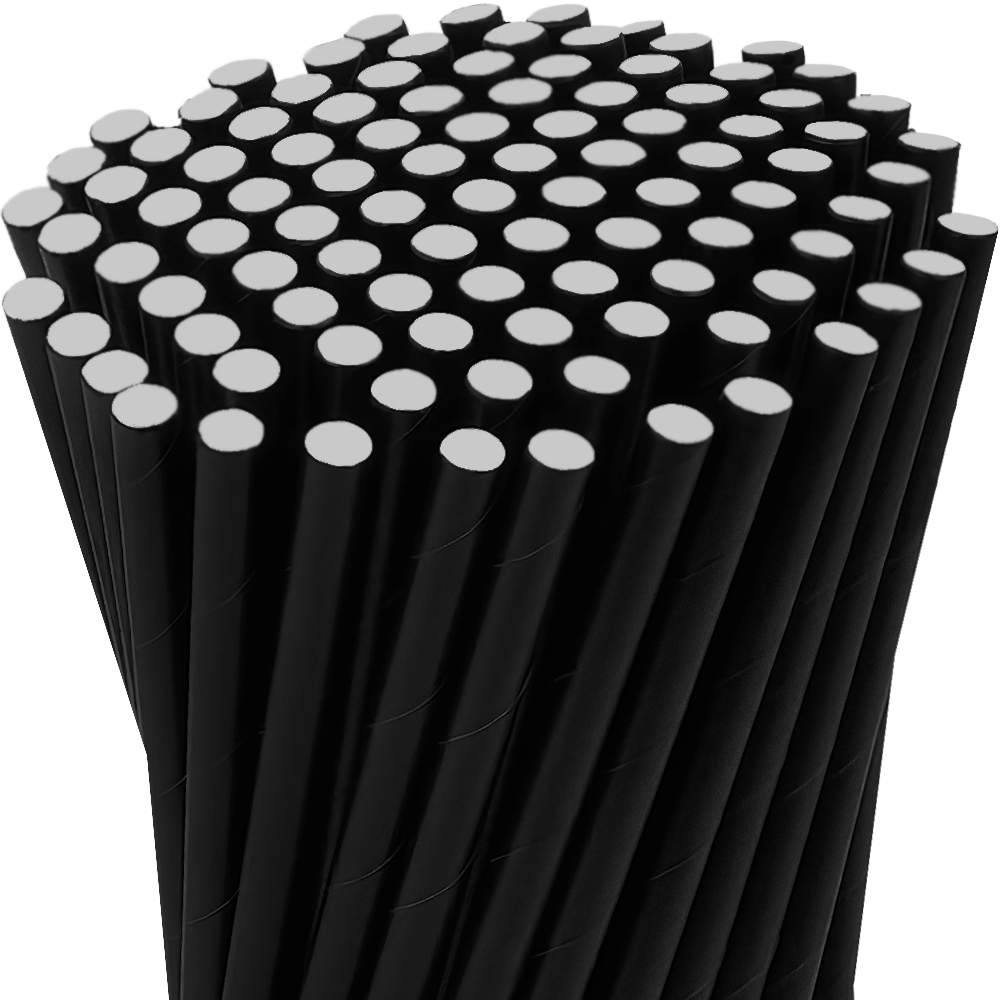 Black paper straws