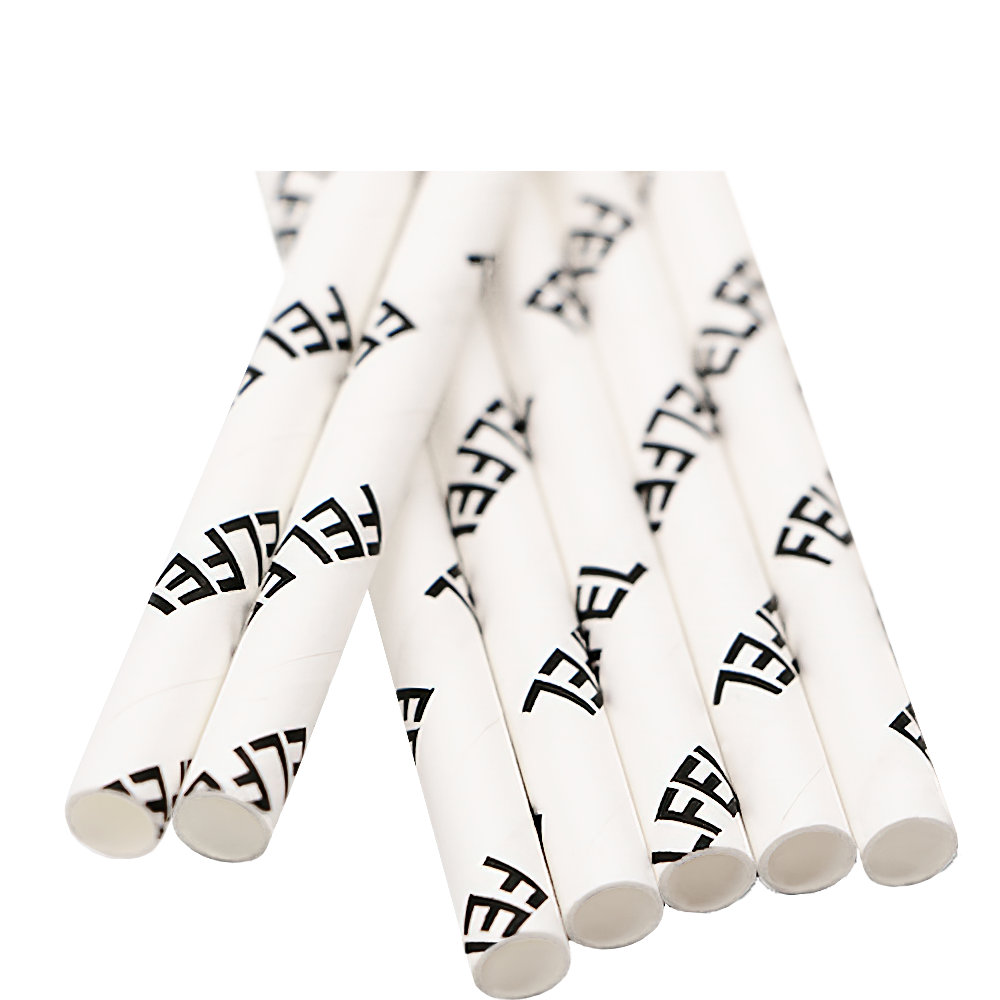 Paper straws with logo